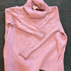 Kaisely Light Pink Cowl Neck Sweater